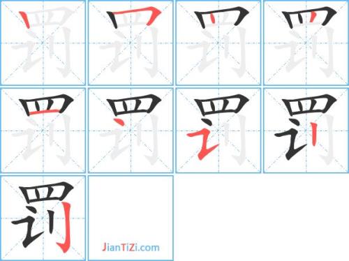 罚是独体字吗