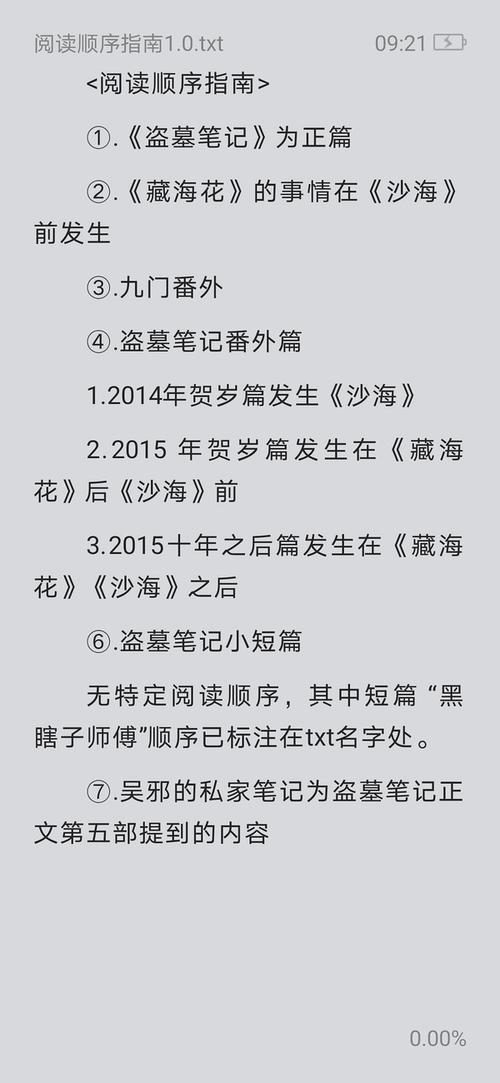 谁能告诉我盗墓笔记小说一共几部，顺序分别是什么