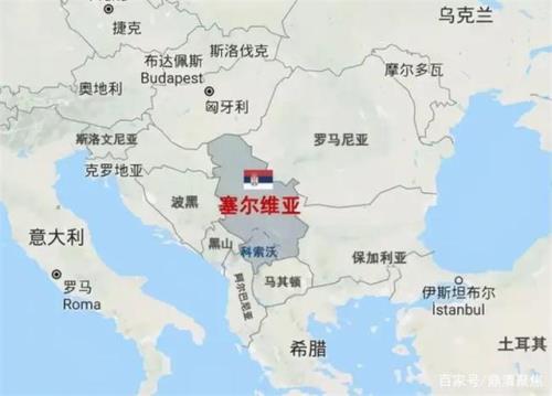 塞尔维亚与俄罗斯地图