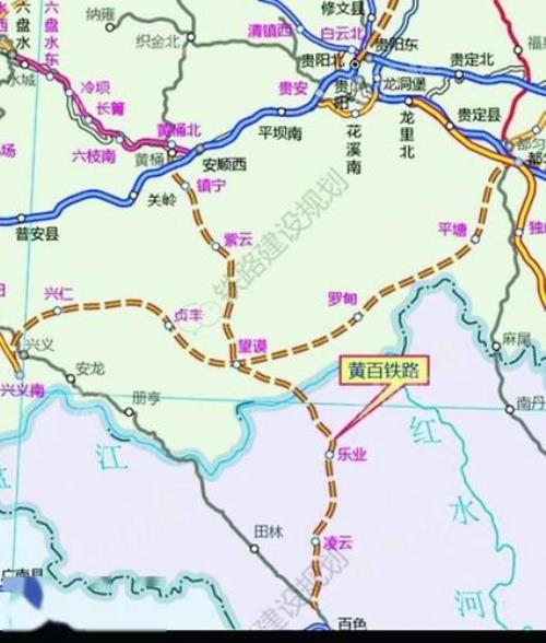 贵百高铁站点线路图