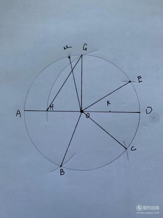 如何把圆五等分