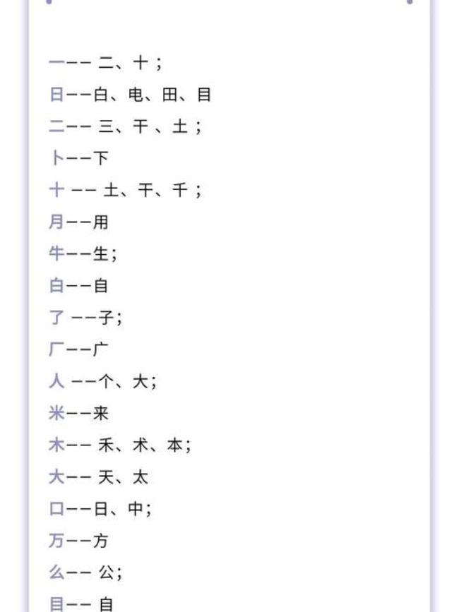 一只字加一笔有哪些字