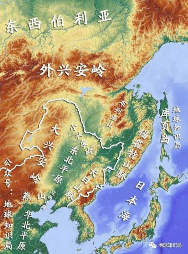 东北地区山脉分布图