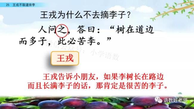 王戎不取道旁李是寓言故事吗