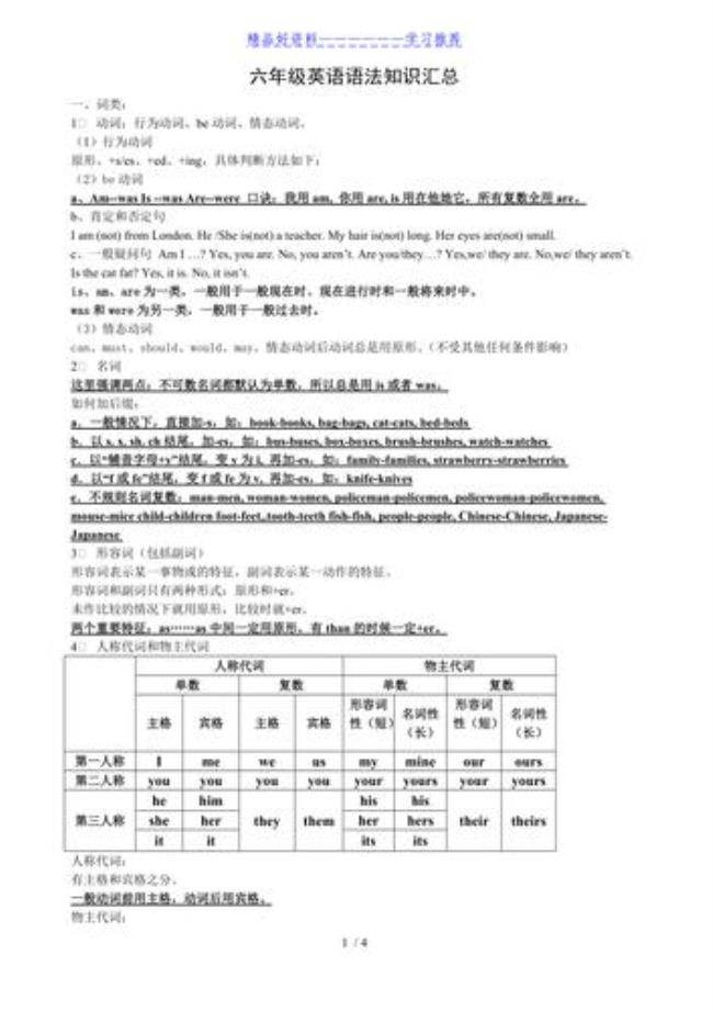 国际语法基本知识