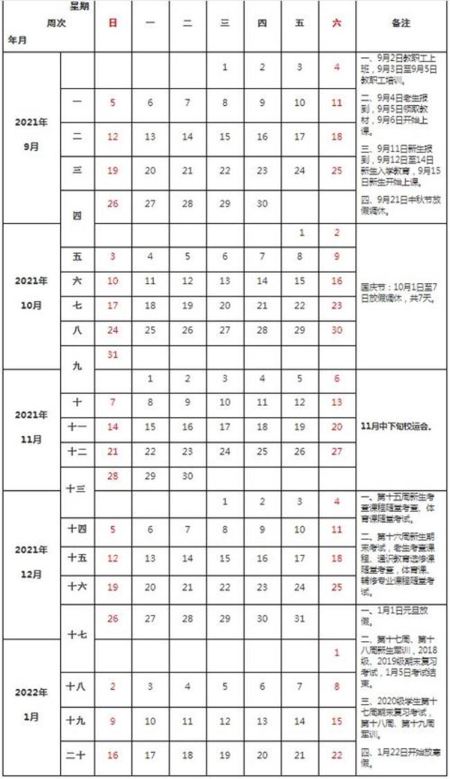 日本大学关于开学和假期时间