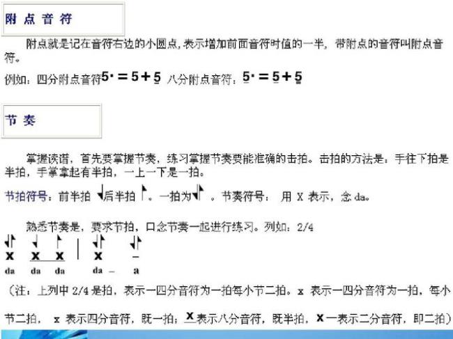 乐谱知识入门基础知识