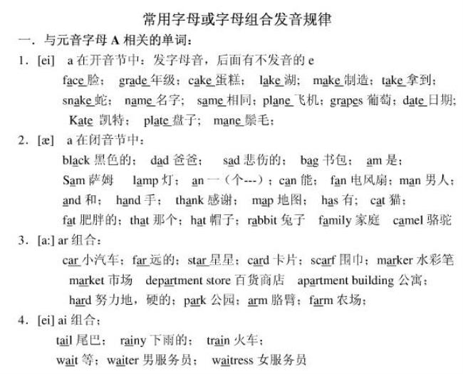 字音组合的发音规律