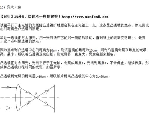 透镜的焦距怎么求