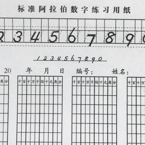 数字大字1-10正确写法