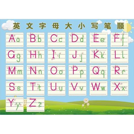 26个字母笔画各需要多少笔