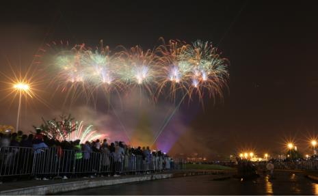 烟花照亮夜空诗词