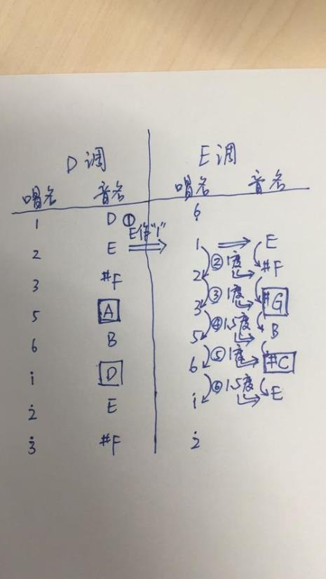 古筝D调的1 2 3 4 5 6 7对应的音名分别是什么