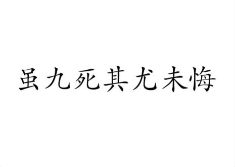 你九死其未悔出自