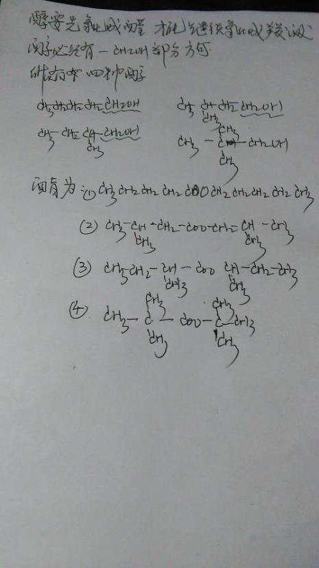 一元醇的氧化反应