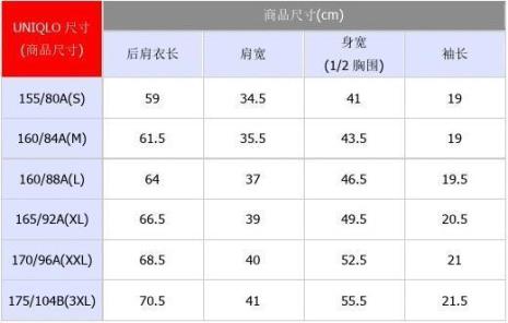 优衣库l码是多大