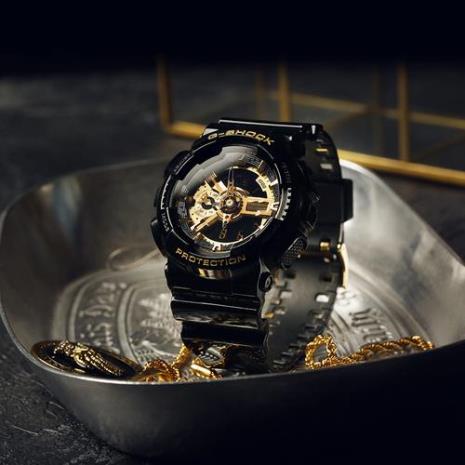 卡西欧g-shock黑金左边表盘是什么意思