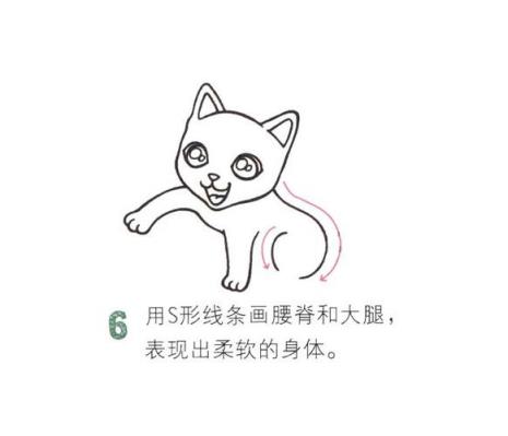 小猫简笔画一笔画