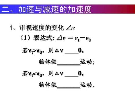 加速度的所有计算公式