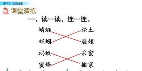 一年级下册动物儿歌过字组词