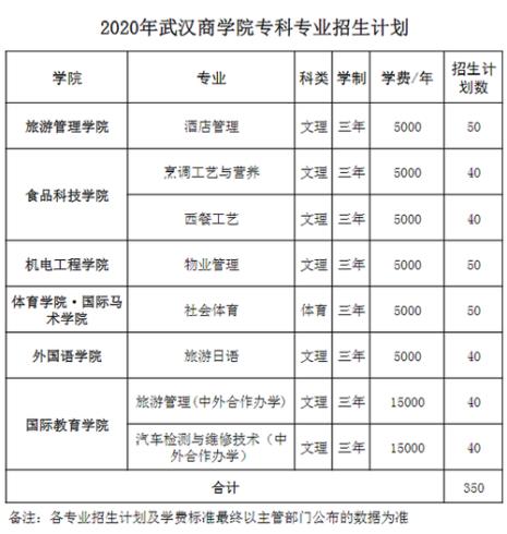 武汉工商学院学费