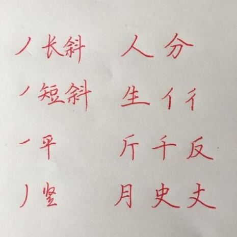 带长斜撇的字