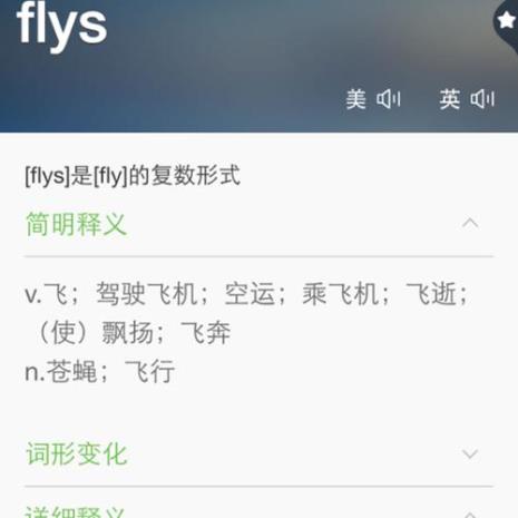 fly复数形式怎么写