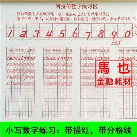 阿拉伯数字100格子纸怎么写