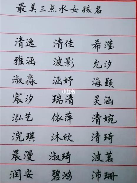 带水的字有哪些名字好听