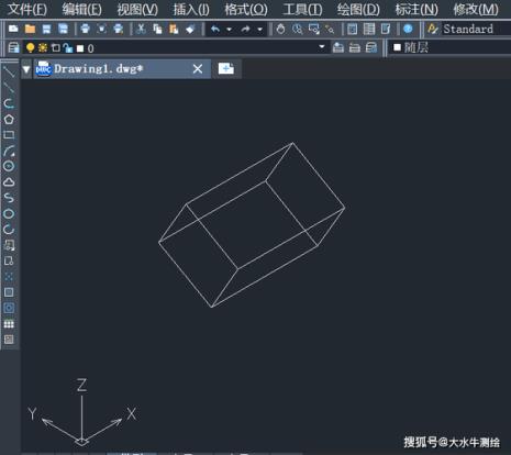 CAD怎样填充长方体整个面颜色