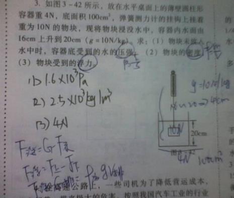 一个面上所受的压力公式