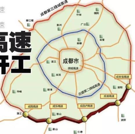 内江绕城高速路线图