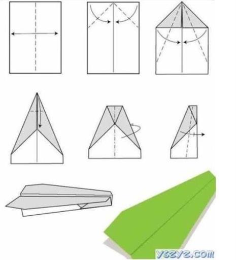 粘人纸飞机折法原理