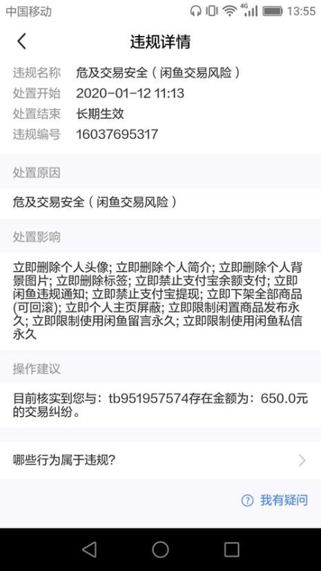 闲鱼纠纷支付宝限制多久解除