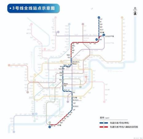 重庆轻轨8号线全线站点线路图