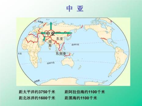 中亚河湖分布图