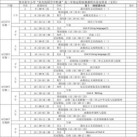 云南高一学几门课