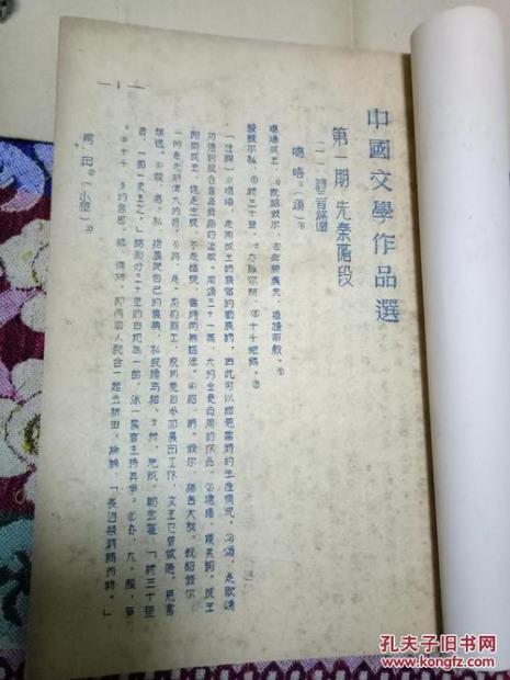 1920年至1949中国文学作品选