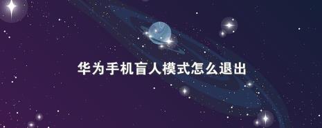 华为9x盲人模式哪里关闭