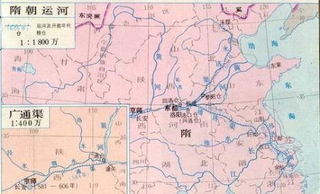 隋朝大运河流经省份地图