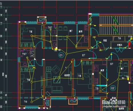 房屋水电平面图怎么画