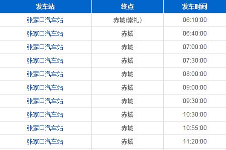 石家庄到张家口汽车途经站点