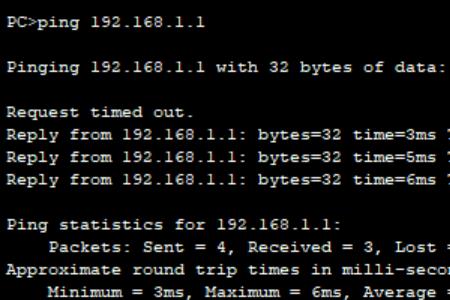 cisco packet交换机和主机怎么ping通