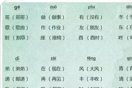 一直的同音字