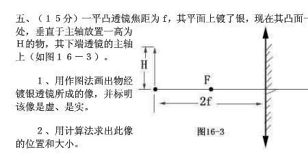 两种测量凸透镜焦距的方法