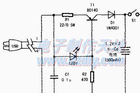 最简单充电转灯电路