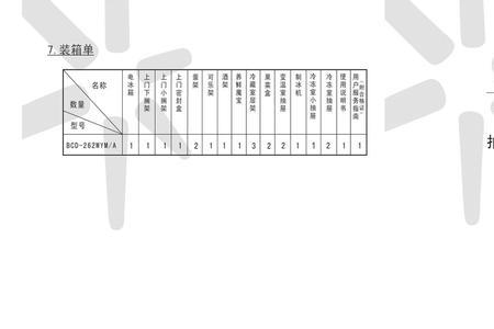 三星冰箱bcd210N说明书