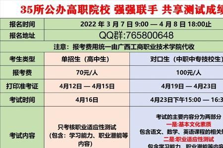 2022单招报名截止时间