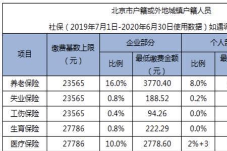 社保最低档有几险