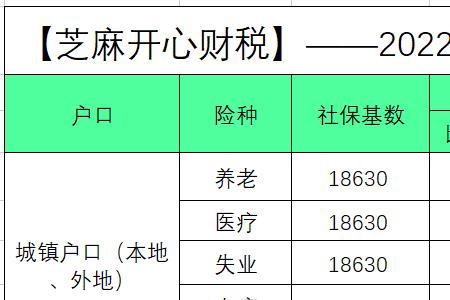 2022年河北个人社保缴费标准表